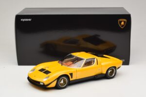 Lamborghini Miura SVR Jaune & Noir Kyosho 1:18 08319GY Métal Moulé — image 8 sur 8