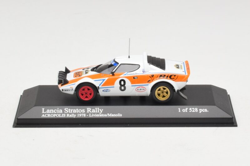 Lancia Stratos Rally #8 Livieratos / Manolis Acropolis Rally 1978 Minichamps 1:43 430781208 Métal Moulé
