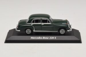 Mercedes 220 S W180 Vert Foncé Maxichamps 1:43 940033001 Métal Moulé