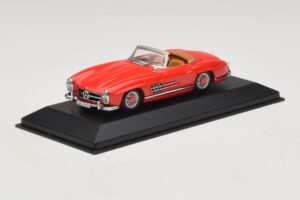 Mercedes 300 SL W198 Rouge Avec Intérieur Marron Minichamps 1:43 MB009 Métal Moulé — image 2 sur 5