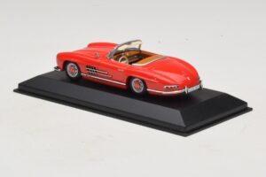 Mercedes 300 SL W198 Rouge Avec Intérieur Marron Minichamps 1:43 MB009 Métal Moulé — image 3 sur 5