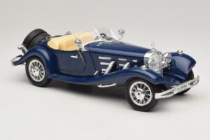 Mercedes 500K Roadster Bleu Bburago 1:20 3070 Métal Moulé — image 6 sur 8