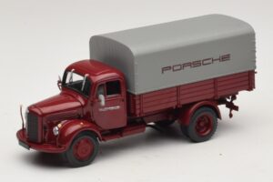 Mercedes L3500 Plateau Porsche Minichamps 1:43 439350027 Métal Moulé