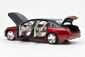 Mercedes Maybach S680 Z223 Nautical Blue & Patagonia Red Norev 1:18 183919 Métal Moulé — image 2 sur 2