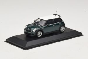 Mini Cooper One R50 Aero Green Avec Toit Blanc Minichamps 1:43 MINI011 Métal Moulé — image 2 sur 5