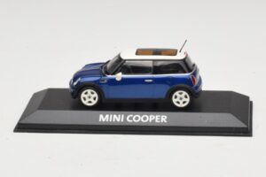 Mini Cooper S R53 Bleu Foncé Avec Toit Panoramique Minichamps 1:43 MINI021 Métal Moulé