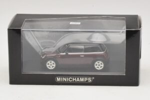 Mini Cooper S R53 Rouge Foncé Avec Toit Noir Minichamps 1:43 MINI028 Métal Moulé — image 5 sur 5