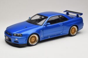 Nissan Skyline GT-R R34 V-Spec II Bleu Métallisé BBS Jantes KK-Scale 1:12 KKDC120211-2 Métal Moulé
