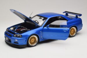 Nissan Skyline GT-R R34 V-Spec II Bleu Métallisé BBS Jantes KK-Scale 1:12 KKDC120211-2 Métal Moulé — image 2 sur 8