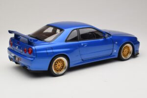 Nissan Skyline GT-R R34 V-Spec II Bleu Métallisé BBS Jantes KK-Scale 1:12 KKDC120211-2 Métal Moulé — image 3 sur 8
