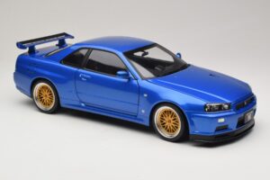 Nissan Skyline GT-R R34 V-Spec II Bleu Métallisé BBS Jantes KK-Scale 1:12 KKDC120211-2 Métal Moulé — image 6 sur 8