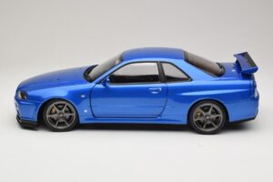 Nissan Skyline GT-R R34 V-Spec II Bleu Métallisé OEM Jantes KK-Scale 1:12 KKDC120211-1 Métal Moulé — image 4 sur 8