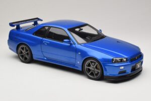 Nissan Skyline GT-R R34 V-Spec II Bleu Métallisé OEM Jantes KK-Scale 1:12 KKDC120211-1 Métal Moulé — image 6 sur 8