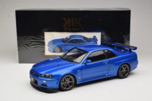 Nissan Skyline GT-R R34 V-Spec II Bleu Métallisé OEM Jantes KK-Scale 1:12 KKDC120211-1 Métal Moulé — image 8 sur 8