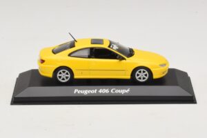 Peugeot 406 Coupé Jaune Maxichamps 1:43 940112621 Métal Moulé