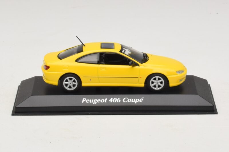 Peugeot 406 Coupé Jaune Maxichamps 1:43 940112621 Métal Moulé
