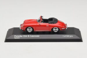 Porsche 356 B Cabriolet Rouge Minichamps 1:43 400064331 Métal Moulé