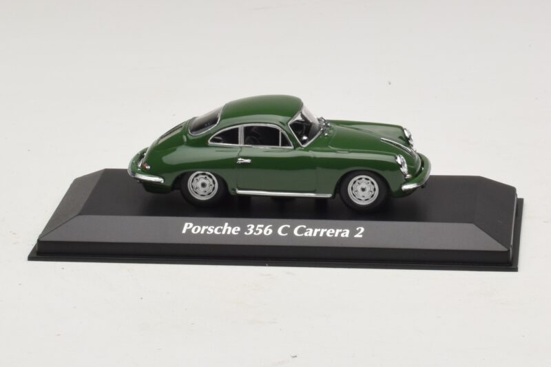 Porsche 356C Carrera 2 Vert Foncé Maxichamps 1:43 940062360 Métal Moulé