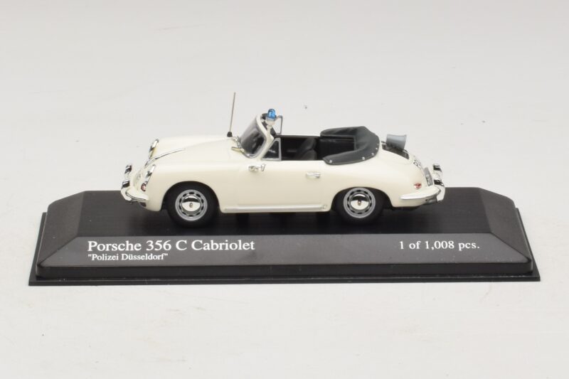 Porsche 356C Cabriolet Polizei Dusseldorf Minichamps 1:43 430062391 Métal Moulé