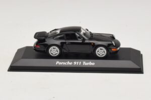 Porsche 911 964 Turbo Noir Maxichamps 1:43 940069101 Métal Moulé