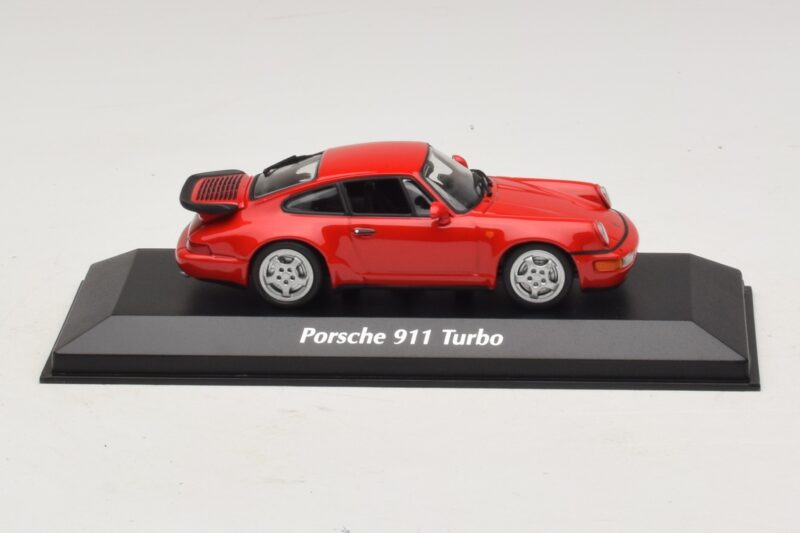 Porsche 911 964 Turbo Rouge Maxichamps 1:43 940069102 Métal Moulé