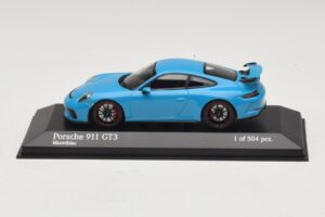 Porsche 911 991.1 GT3 Bleu Minichamps 1:43 410066022 Métal Moulé