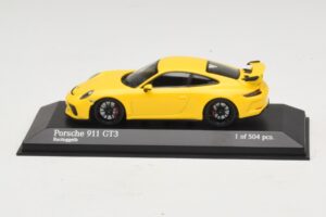 Porsche 911 991.1 GT3 Jaune Minichamps 1:43 410066020 Métal Moulé