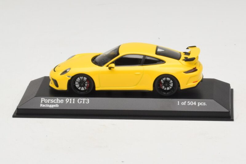 Porsche 911 991.1 GT3 Jaune Minichamps 1:43 410066020 Métal Moulé