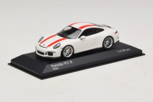 Porsche 911 991.1 R Blanc Avec Bandes Rouges Minichamps 1:43 410066220 Métal Moulé — image 3 sur 6