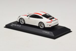 Porsche 911 991.1 R Blanc Avec Bandes Rouges Minichamps 1:43 410066220 Métal Moulé — image 4 sur 6