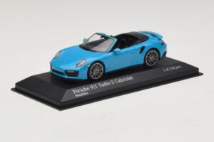 Porsche 911 991.1 Turbo S Cabriolet Bleu Minichamps 1:43 410067182 Métal Moulé — image 2 sur 5