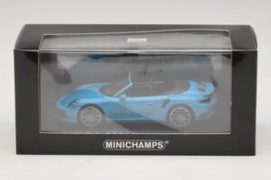 Porsche 911 991.1 Turbo S Cabriolet Bleu Minichamps 1:43 410067182 Métal Moulé — image 5 sur 5