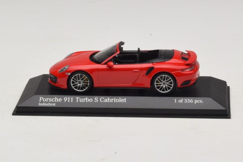 Porsche 911 991.1 Turbo S Cabriolet Rouge Minichamps 1:43 410067180 Métal Moulé