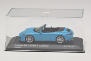 Porsche 911 991.2 Carrera 4 Cabriolet Bleu Minichamps 1:43 410067232 Métal Moulé — image 4 sur 5