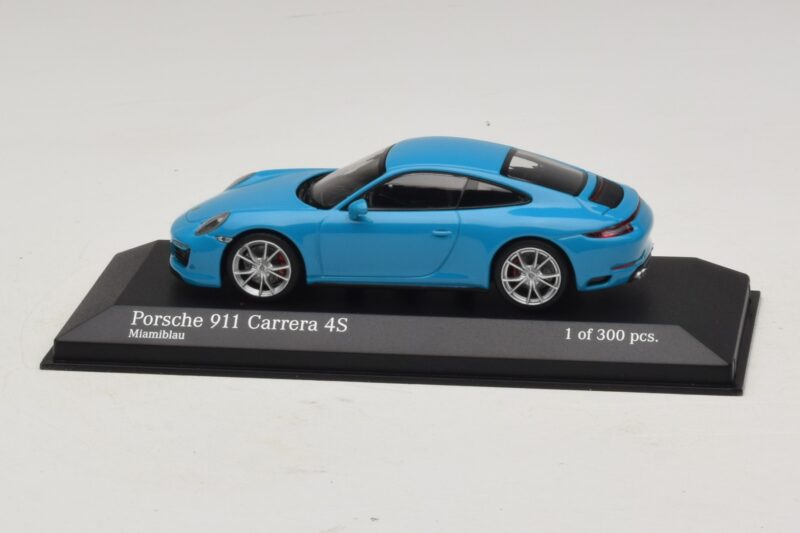 Porsche 911 991.2 Carrera 4S Bleu Minichamps 1:43 410067242 Métal Moulé