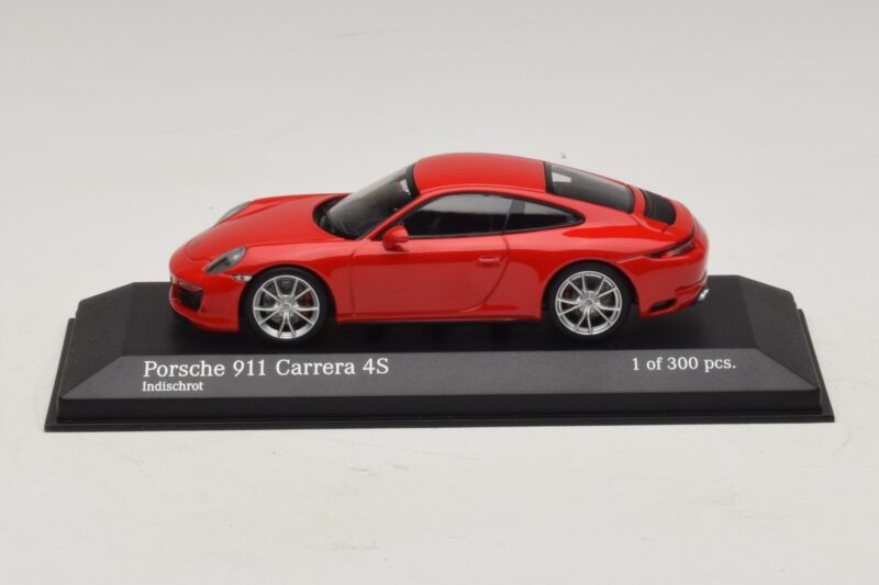 Porsche 911 991.2 Carrera 4S Rouge Minichamps 1:43 410067240 Métal Moulé