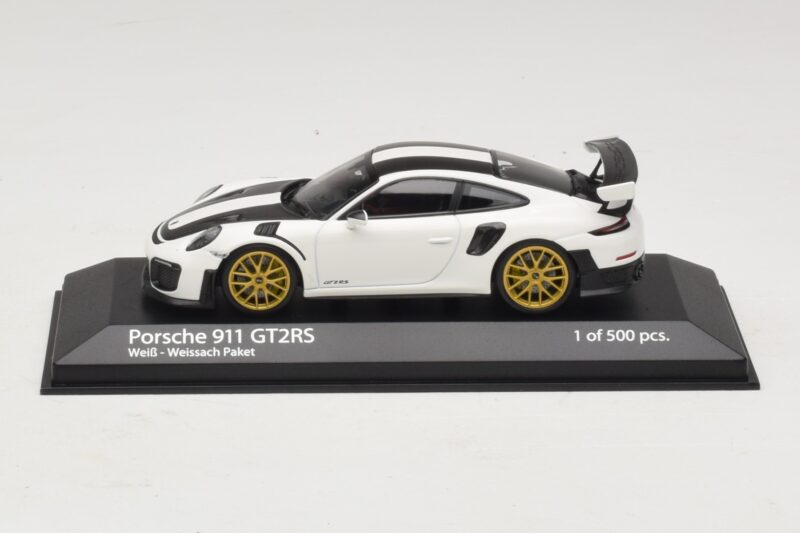 Porsche 911 991.2 GT2 RS Weissach Package Blanc Minichamps 1:43 410067222 Métal Moulé