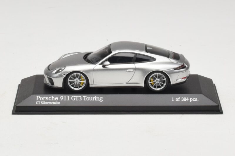 Porsche 911 991.2 GT3 Touring Argent Minichamps 1:43 410067422 Métal Moulé