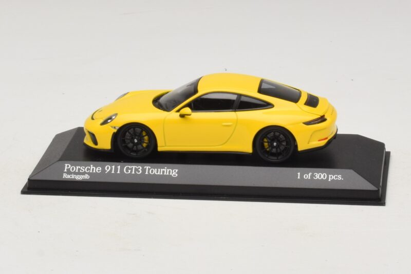 Porsche 911 991.2 GT3 Touring Jaune Minichamps 1:43 410067421 Métal Moulé