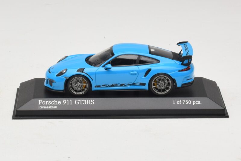 Porsche 911 991 GT3 RS Bleu Minichamps 1:43 410063222 Métal Moulé