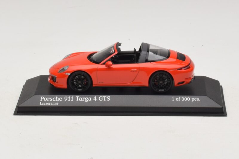 Porsche 911 991 Targa 4 GTS Orange Minichamps 1:43 410067341 Métal Moulé