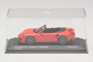 Porsche 911 991 Turbo S Cabriolet Orange Minichamps 1:43 410067181 Métal Moulé — image 4 sur 5