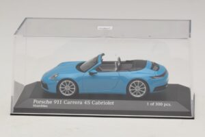 Porsche 911 992 Carrera 4S Cabriolet Bleu Minichamps 1:43 410069332 Métal Moulé — image 4 sur 5