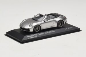 Porsche 911 992 Carrera 4S Cabriolet Argent Minichamps 1:43 410069330 Métal Moulé — image 2 sur 5