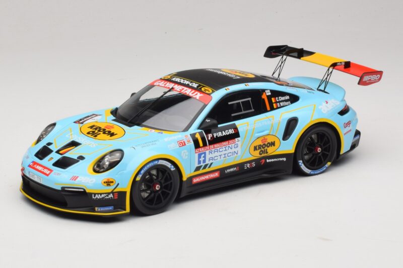 Porsche 911 992 Rally GT #1 C. Cherain / D. Withers Rallye de Wallonie 2025 IXO 1:18 18RMC254 Métal Moulé
