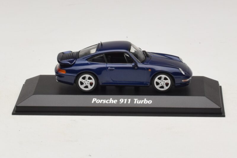 Porsche 911 993 Turbo Blue Metallic Maxichamps 1:43 940069201 Métal Moulé