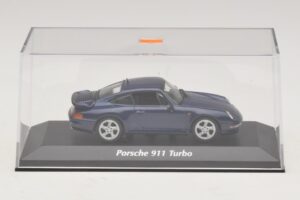 Porsche 911 993 Turbo Blue Metallic Maxichamps 1:43 940069201 Métal Moulé — image 5 sur 5