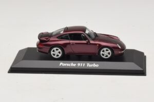Porsche 911 993 Turbo Rouge Métallisé Maxichamps 1:43 940069200 Métal Moulé