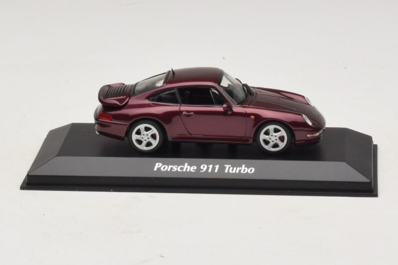 Porsche 911 993 Turbo Rouge Métallisé Maxichamps 1:43 940069200 Métal Moulé