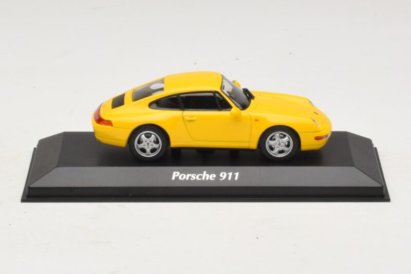 Porsche 911 993 Jaune Maxichamps 1:43 940063000 Métal Moulé
